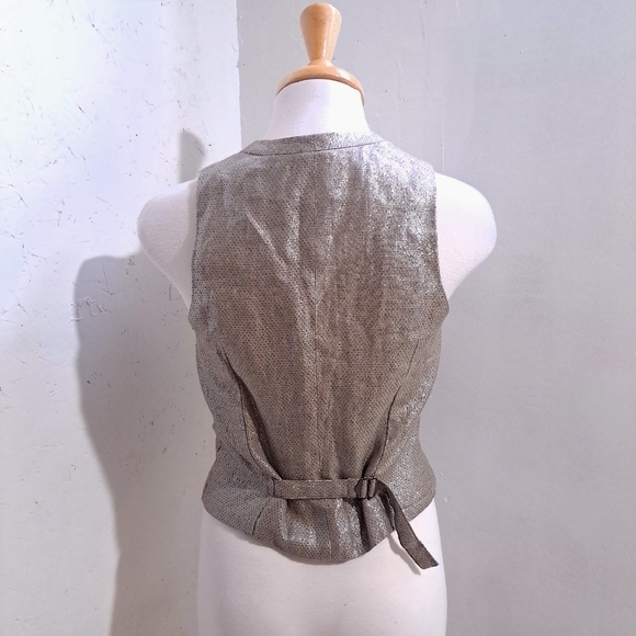 Maison scotch |Chic Metallic button up  Vest - Picture 5 of 9